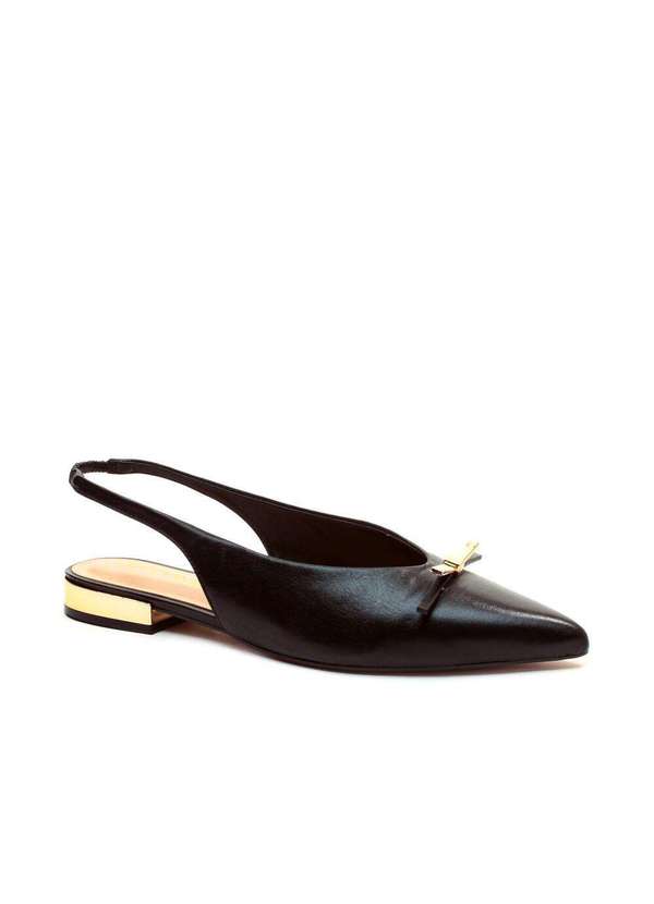 Cecconello - Sapatilha Slingback Couro Cecconello 2641002-3 Preto 3