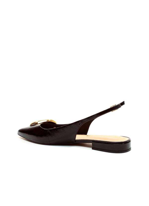 Cecconello - Sapatilha Slingback Couro Cecconello 2628004-2 Preto 4
