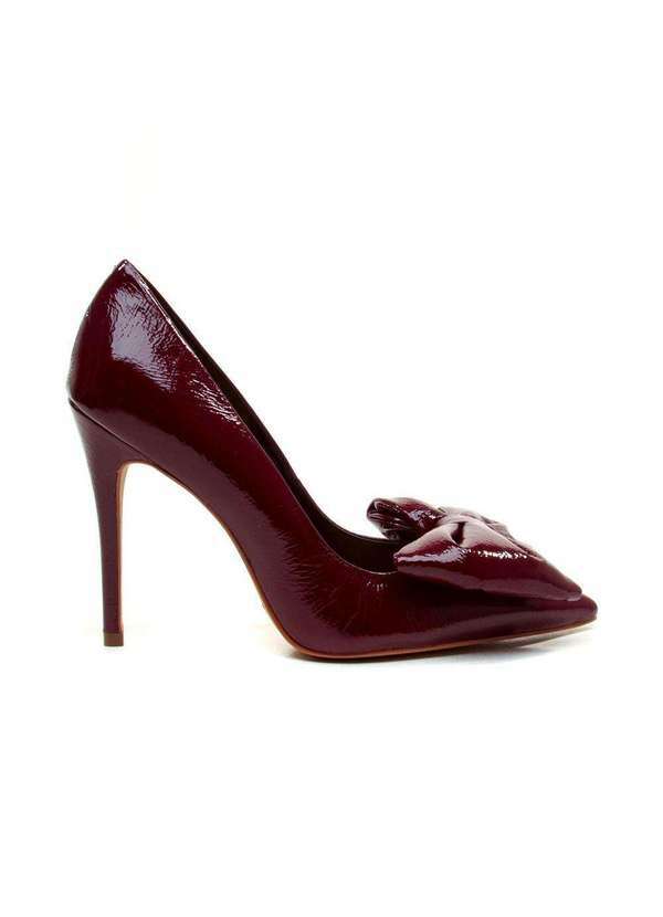 Cecconello - Scarpin Couro Bordô Salto Alto Cecconello 2396004-13 Bordo