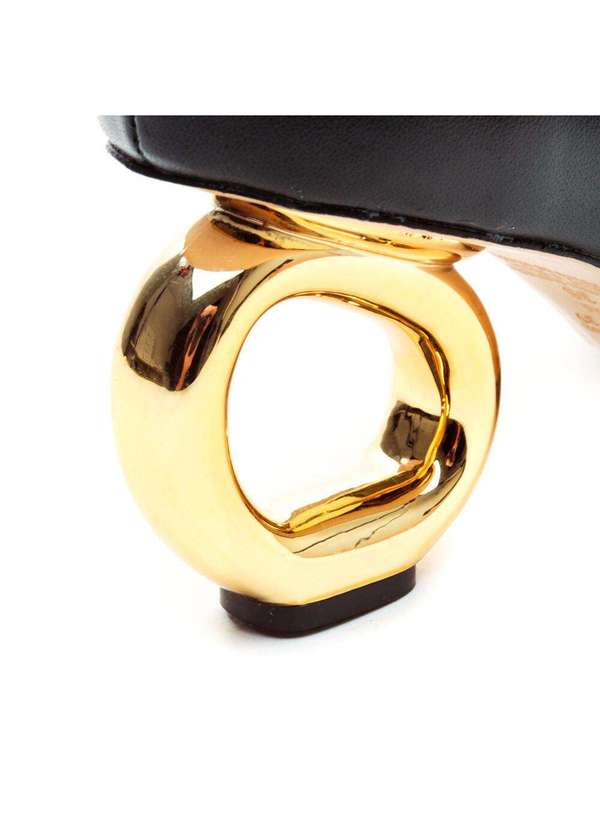 Cecconello - Scarpin Couro Salto Vazado Cecconello 2201002-9 Preto 5