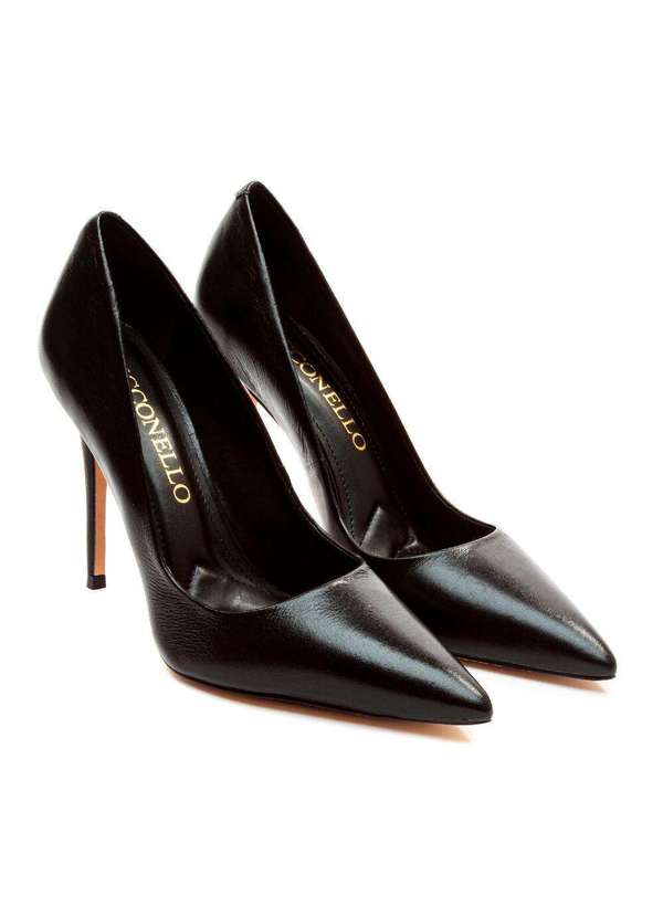 Cecconello - Scarpin Couro Salto Alto Cecconello 2130008-83 Preto 5