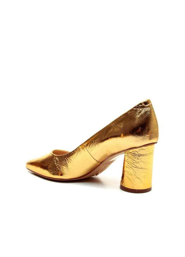 Cecconello - Scarpin C Salto Bloco Médio Cecconello 2630001-10 Ouro 3