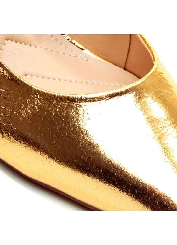 Cecconello - Scarpin C Salto Bloco Médio Cecconello 2630001-10 Ouro 4