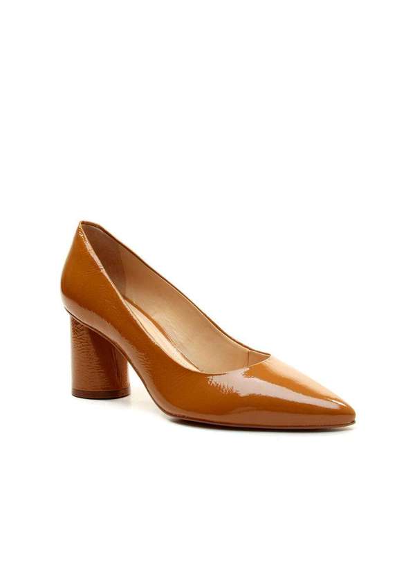 Cecconello - Scarpin Couro Salto Bloco Médio Cecconello 2630001-13 Marrom 2