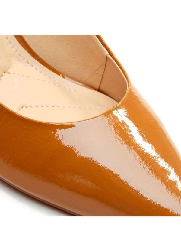 Cecconello - Scarpin Couro Salto Bloco Médio Cecconello 2630001-13 Marrom 4