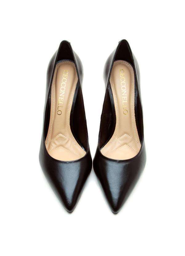 Cecconello - Scarpin Couro Salto Alto Cecconello 2440001-1 Preto 5