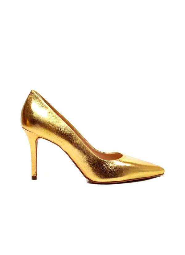 Cecconello - Scarpin C Salto Alto Cecconello 2440001-5 Ouro