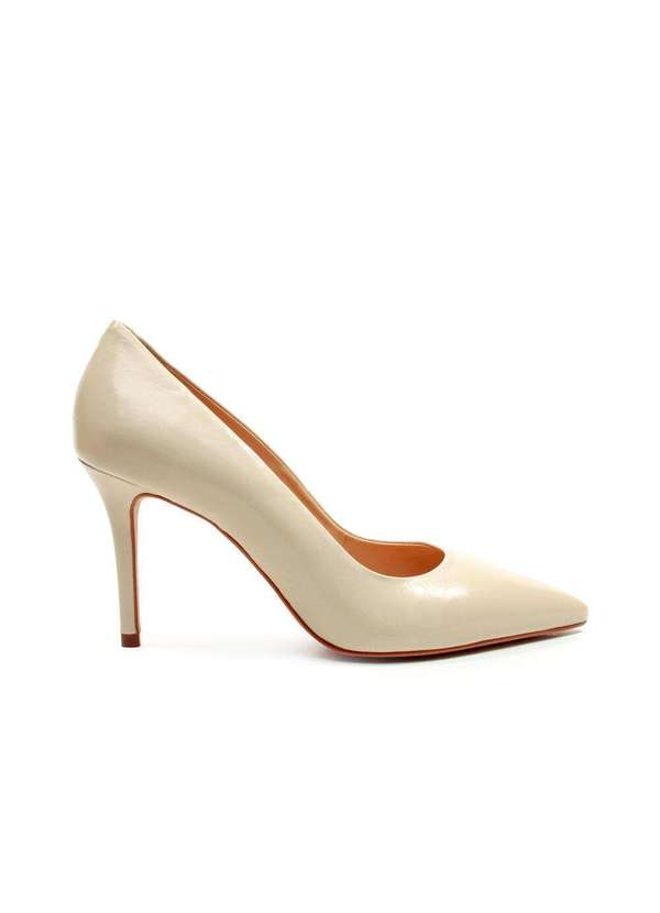 Cecconello - Scarpin Couro Salto Alto Cecconello 2440001-7 Off White