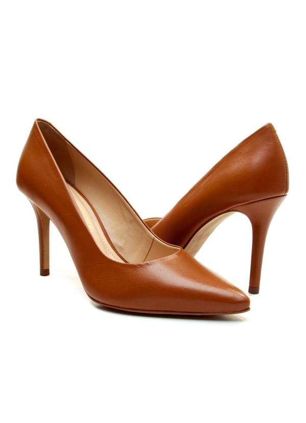 Cecconello - Scarpin Couro Salto Alto Cecconello 2440001-8 Marrom 4