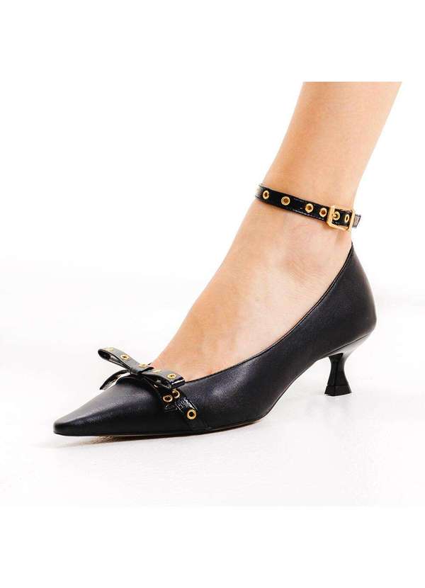 Cecconello - Scarpin Couro Salto Baixo Cecconello 2615011-2 Preto 2