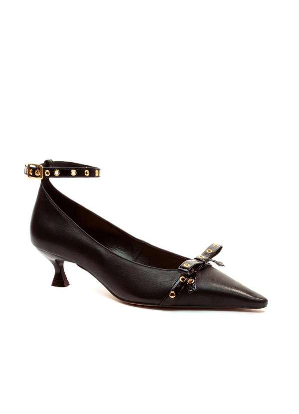 Cecconello - Scarpin Couro Salto Baixo Cecconello 2615011-2 Preto 3