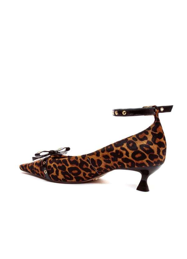 Cecconello - Scarpin Couro Onça Salto Baixo Cecconello 2615011-4 Onça/Camel 4