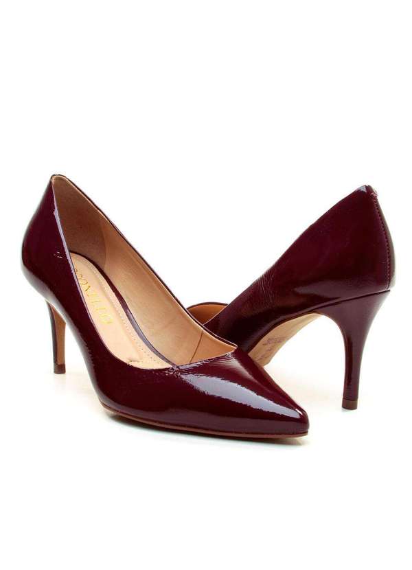Cecconello - Scarpin Couro Bordô Salto Médio Cecconello 2399001-39 Bordo 4