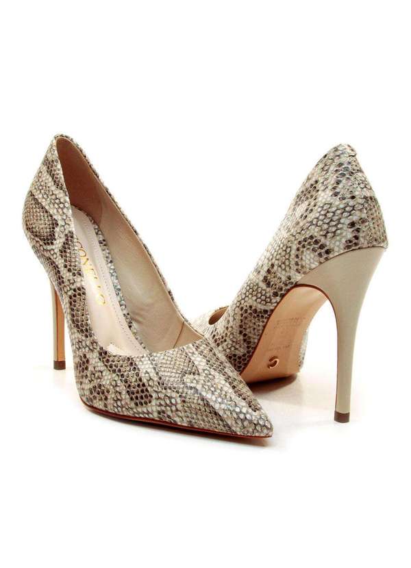 Cecconello - Scarpin Couro Salto Alto Cecconello 2130008- 119 Off White 5