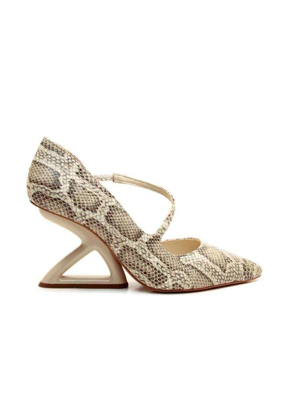 Cecconello - Scarpin Couro Salto Alto Cecconello 2373009-7 Off White