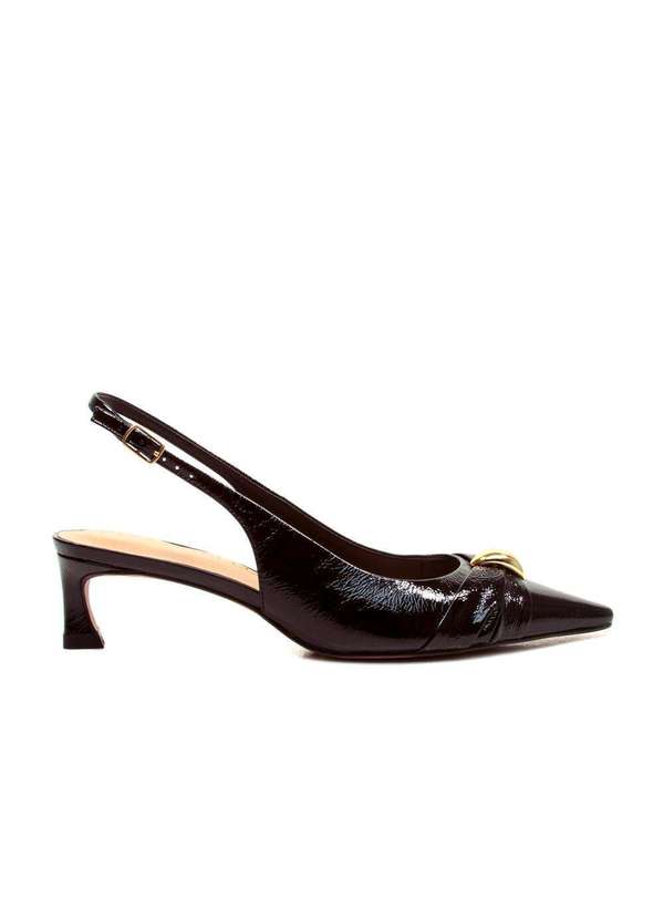 Cecconello - Slingback Couro Salto Baixo Cecconello 2639011-5 Preto