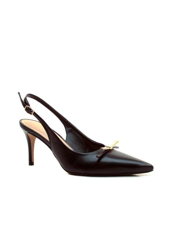 Cecconello - Slingback Couro Salto Médio Cecconello 2658009-4 Preto 2