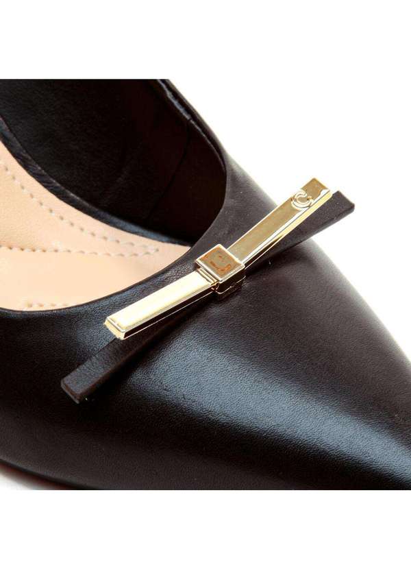 Cecconello - Slingback Couro Salto Médio Cecconello 2658009-4 Preto 5