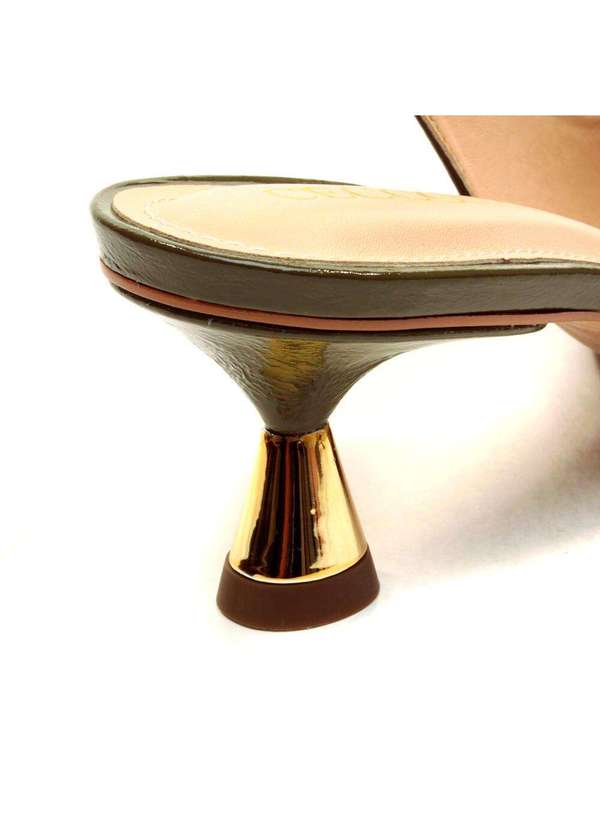 Cecconello - Slingback Couro Salto Baixo Cecconello 2705002-2 Verde 5