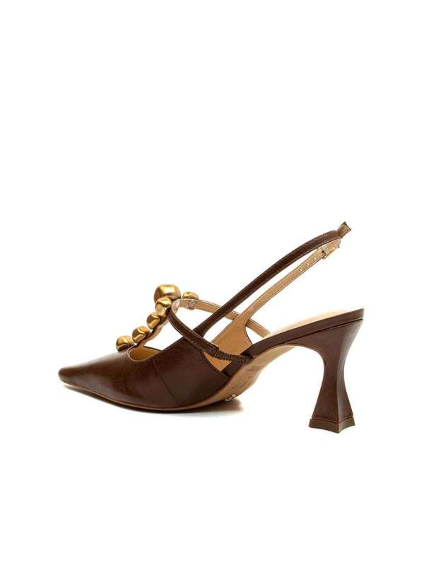 Cecconello - Slingback Couro Salto Médio Cecconello 2632011-1 Marrom 4