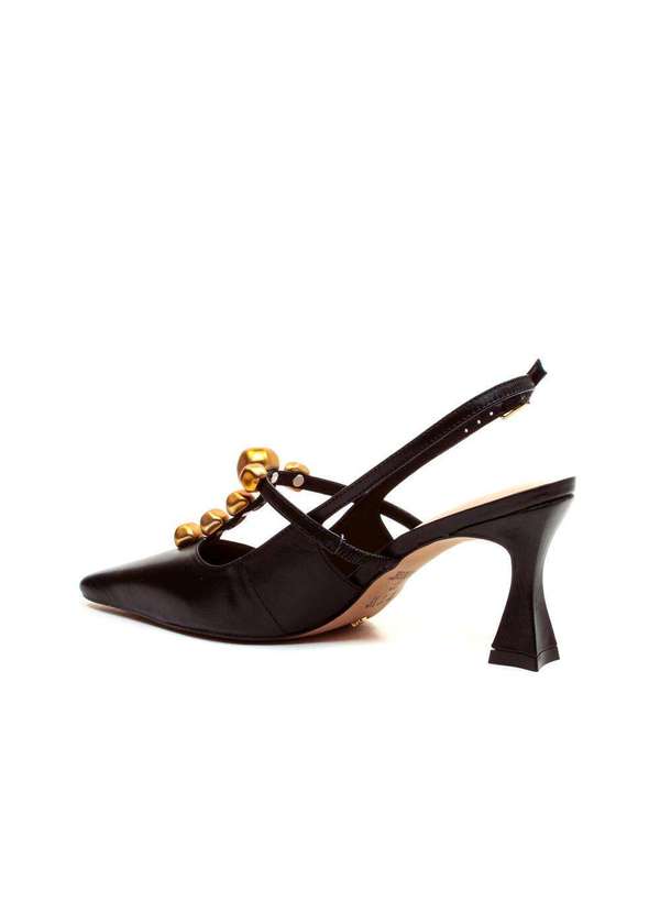 Cecconello - Slingback Couro Salto Médio Cecconello 2632011-3 Preto 4