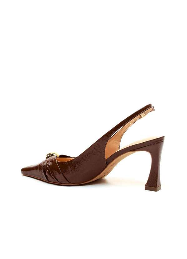 Cecconello - Slingback Couro Salto Médio Cecconello 2640008-1 Marrom 4