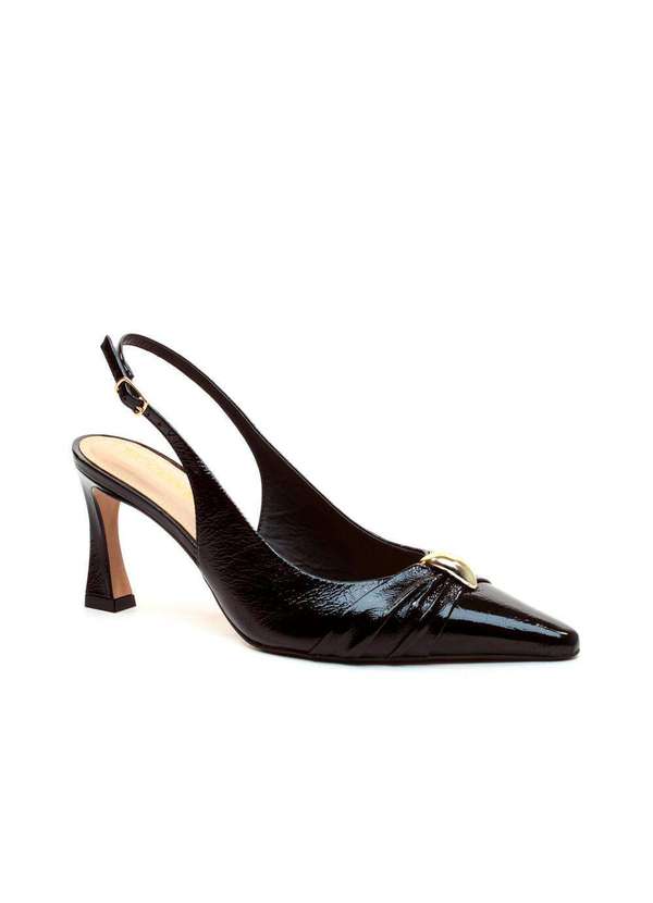 Cecconello - Slingback Couro Salto Médio Cecconello 2640008-3 Preto 3