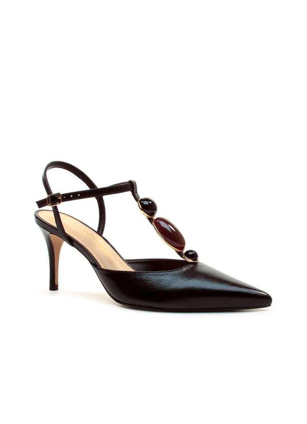 Cecconello - Slingback Couro Salto Médio Cecconello 2717003-1 Preto 3