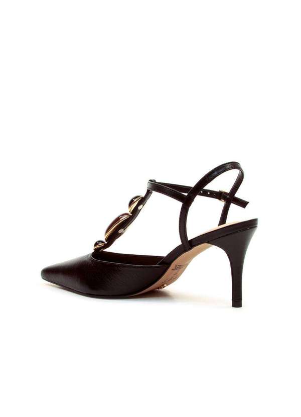 Cecconello - Slingback Couro Salto Médio Cecconello 2717003-1 Preto 4