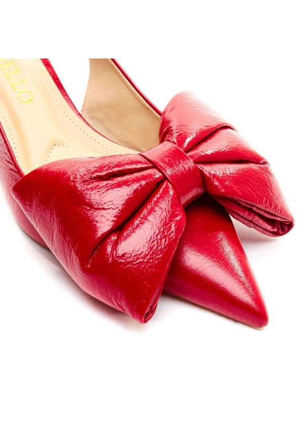 Cecconello - Slingback Couro Salto Baixo Cecconello 2389002-6 Vermelho 5