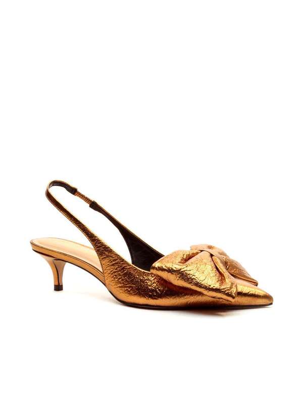 Cecconello - Slingback Couro Salto Baixo Cecconello 2389002-11 Bronze 3