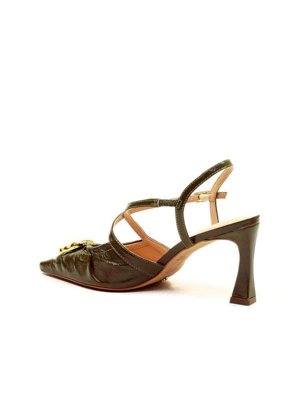 Cecconello - Slingback Couro Salto Médio Cecconello 2640009-2 Verde 4