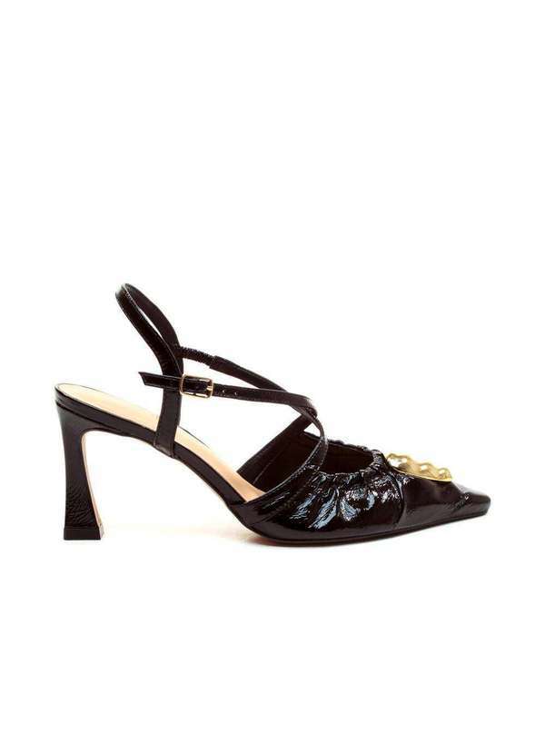 Cecconello - Slingback Couro Salto Médio Cecconello 2640009-3 Preto