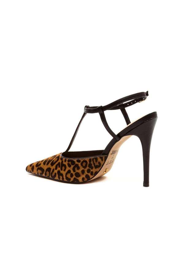 Cecconello - Slingback Couro Pelo Onça Salto Alto Cecconello 2624003-1 Onça/Camel 4
