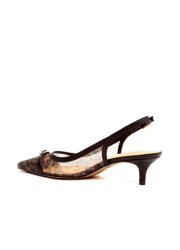 Cecconello - Slingback Couro Salto Baixo Cecconello 2629007-1 Preto 4