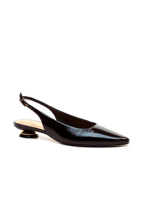 Cecconello - Slingback Couro Salto Baixo Cecconello 2645001-13 Preto 3