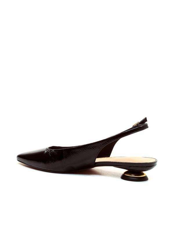 Cecconello - Slingback Couro Salto Baixo Cecconello 2645001-13 Preto 4
