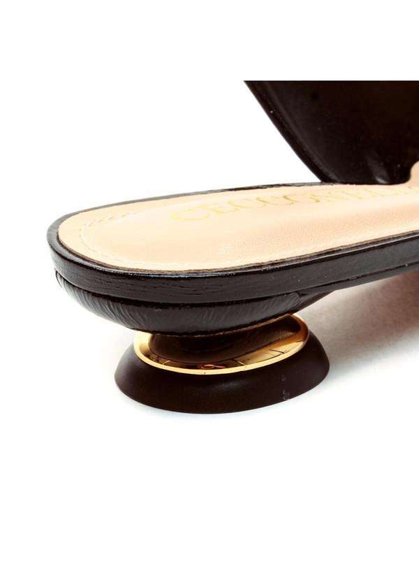 Cecconello - Slingback Couro Salto Baixo Cecconello 2645001-13 Preto 5