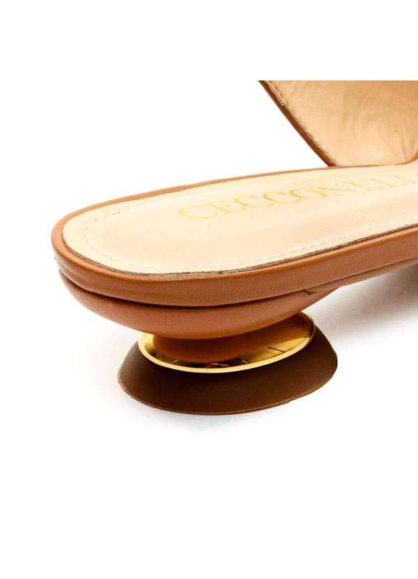 Cecconello - Slingback Couro Salto Baixo Cecconello 2645001-14 Marrom 5