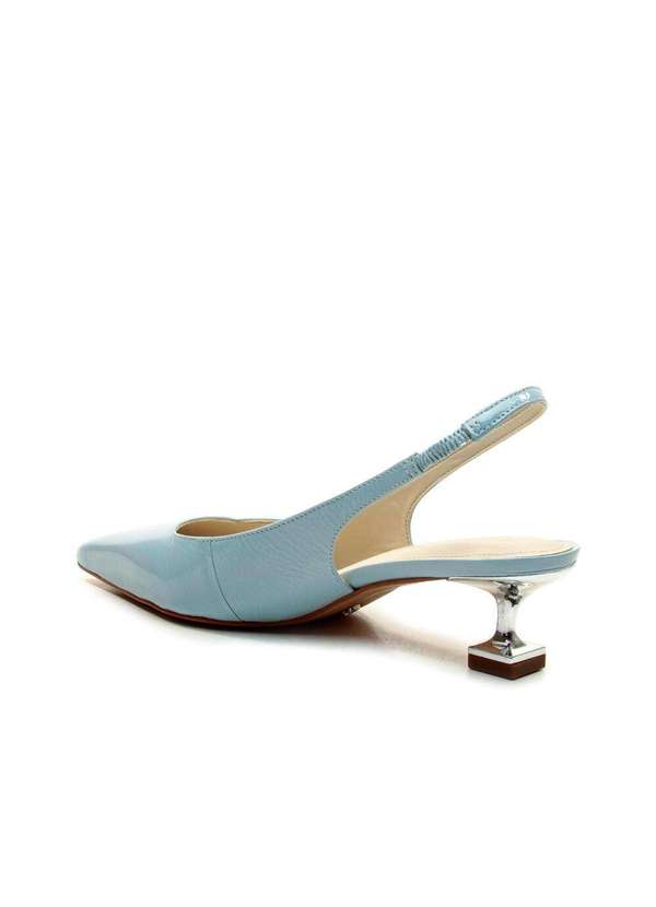 Cecconello - Slingback Couro Salto Baixo Cecconello 2393002-18 Azul 3
