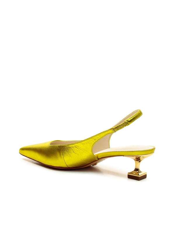 Cecconello - Slingback Couro Salto Baixo Cecconello 2393002-18 Citrus 3