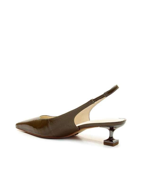 Cecconello - Slingback Couro Salto Baixo Cecconello 2393002-18 Verde 3