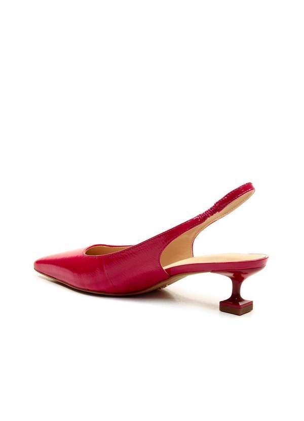 Cecconello - Slingback Couro Salto Baixo Cecconello 2393002-18 Vermelho 3