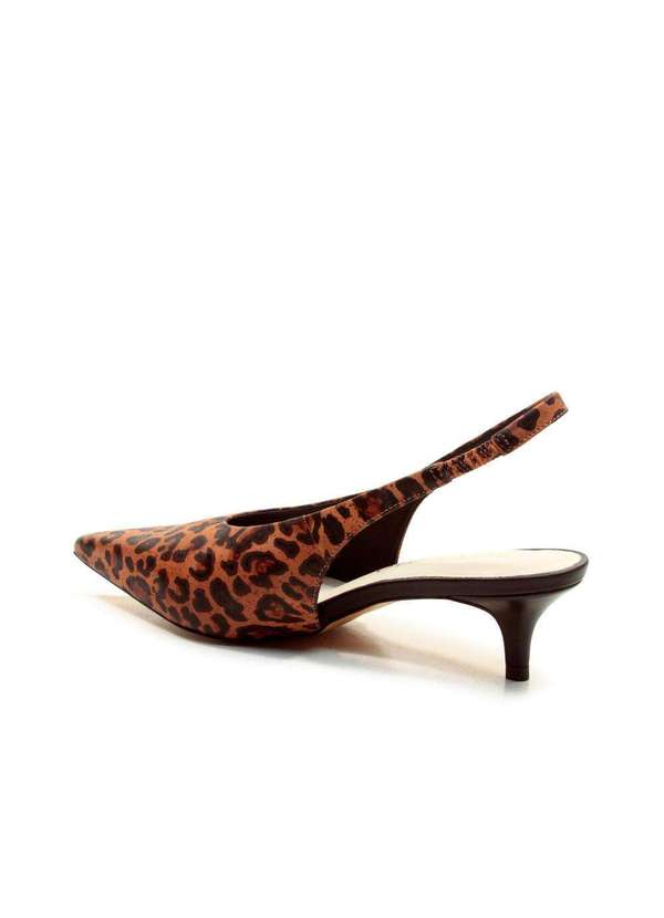 Cecconello - Slingback Couro Salto Baixo Cecconello 2629002-9 Onça 3