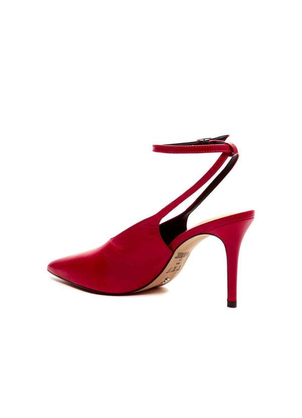 Cecconello - Slingback Couro Salto Alto Cecconello 2643001-1 Vermelho 4