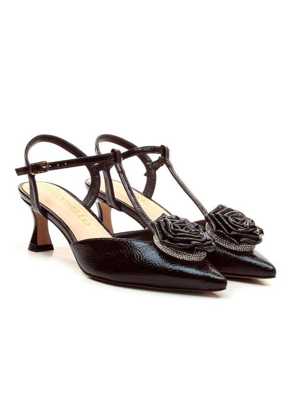 Cecconello - Slingback Salto Médio Cecconello 2409004-2 Preto 4