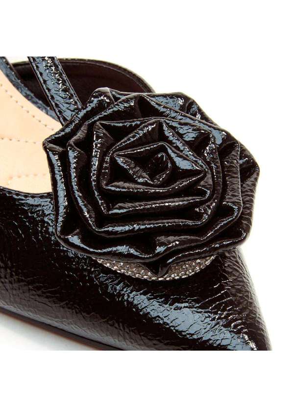 Cecconello - Slingback Salto Médio Cecconello 2409004-2 Preto 5