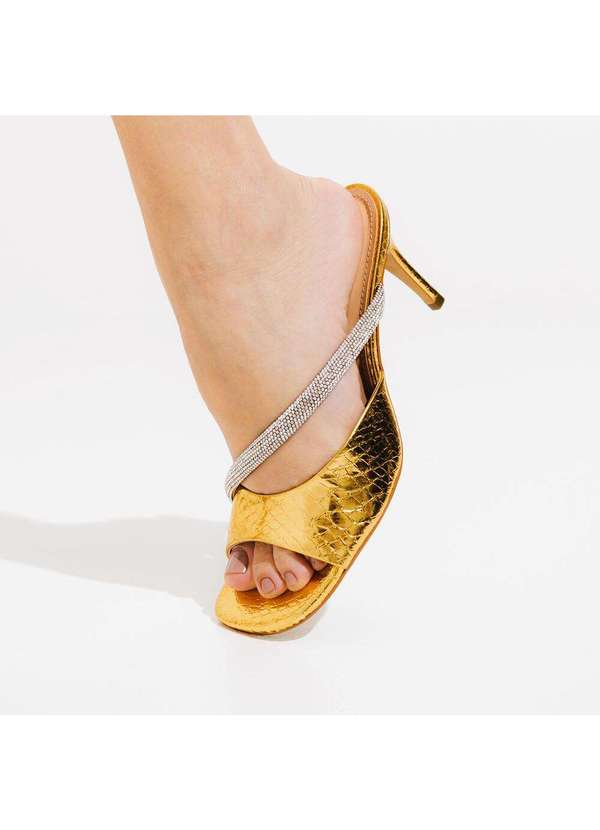 Cecconello - Tamanco Salto Médio Cecconello 2546004-2 Ouro 2