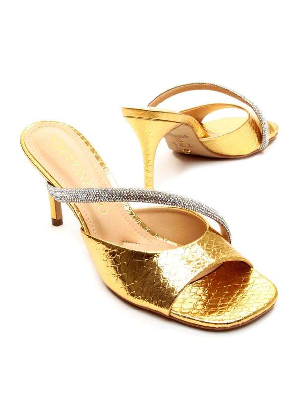 Cecconello - Tamanco Salto Médio Cecconello 2546004-2 Ouro 5