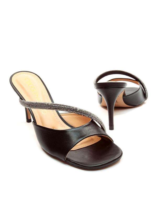 Cecconello - Tamanco Couro Salto Médio Cecconello 2546004-3 Preto 5